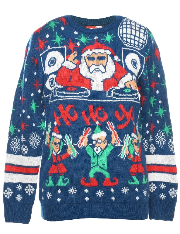 Santa Claus Christmas Jumper - S Tough Women's Military - inspired