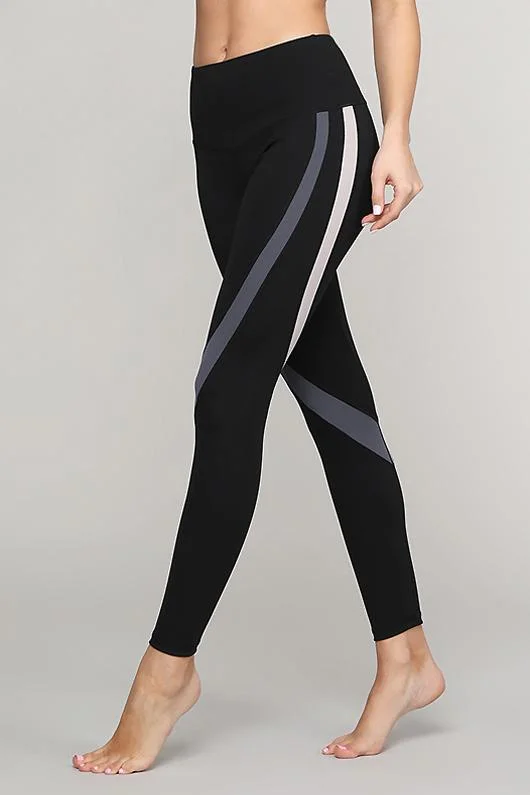 Curves with Confidence Striped Workout Leggings Vintage Women's 1970S 