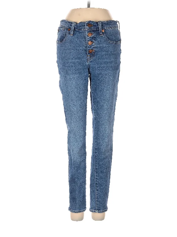 High-Rise Straight-leg Jeans in Medium Wash Monochromatic All - in - one