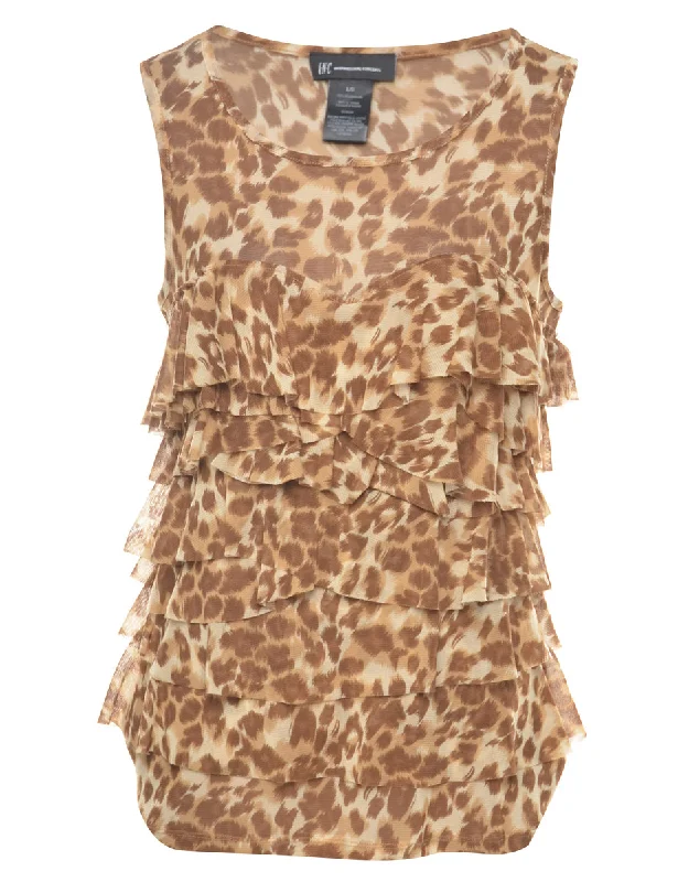 Leopard Print Top - M garde