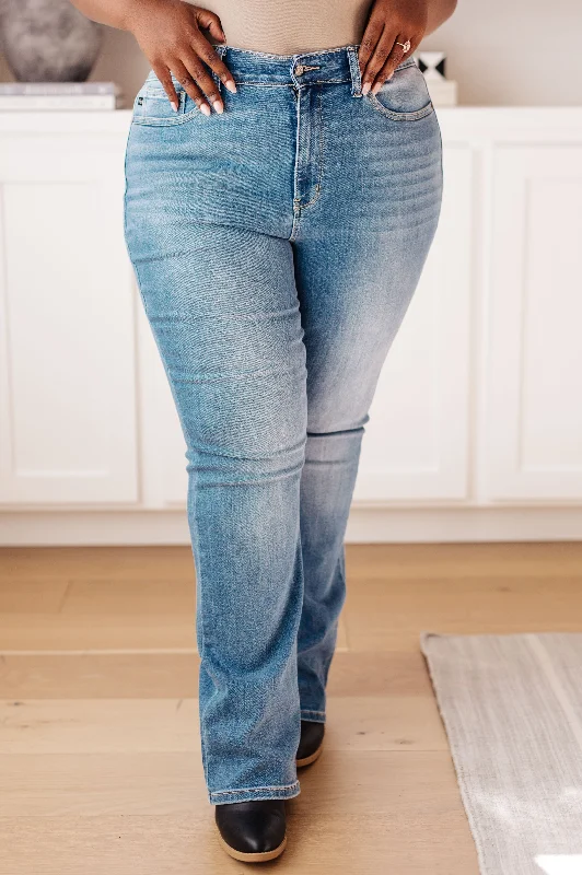 Judy Blue High Waist Non Distressed Classic Bootcut Jeans Sustainable Organic