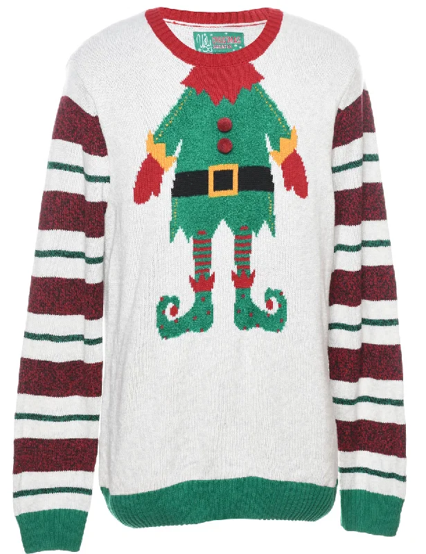 Festive Season Christmas Jumper - M Classic Women's Tweed