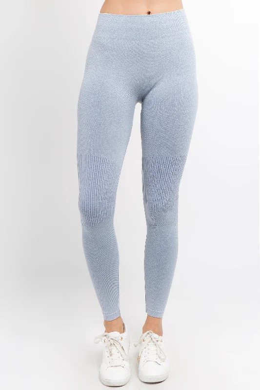 Ride On Vintage Wash Moto Leggings Monochromatic All - in - one