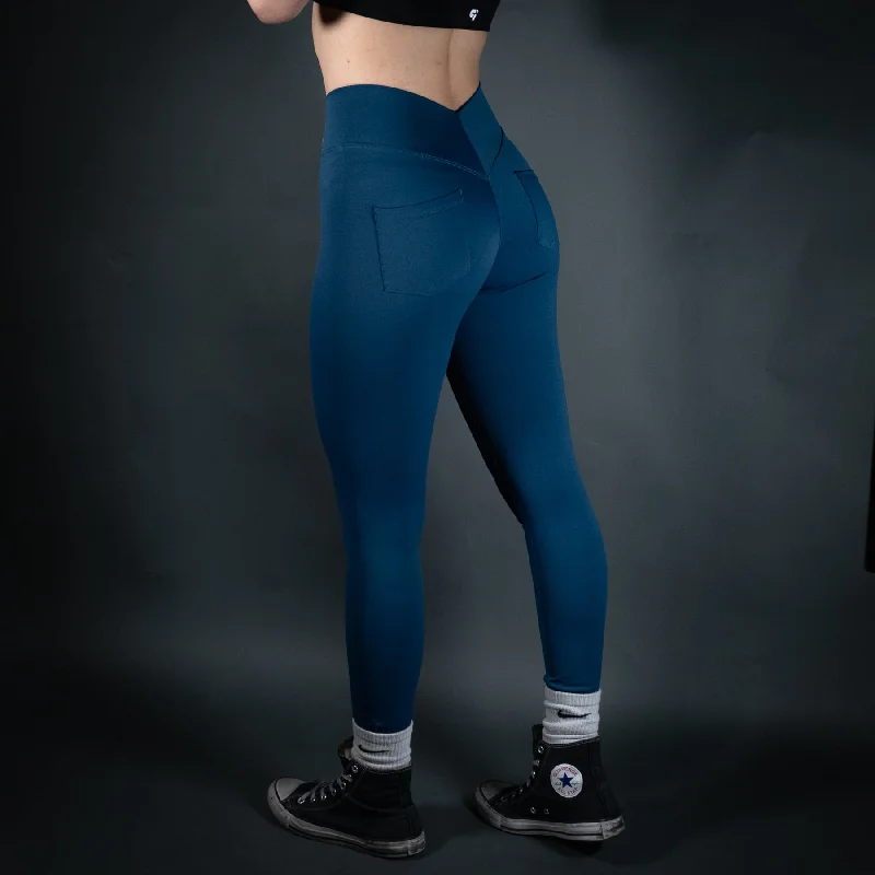 Reborn V - Waist Leggings | Peacock Cool Women's Distressed