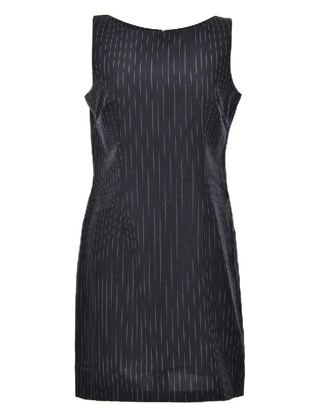 Navy Striped Scarlett Dress - M Dynamic Women's High - energy