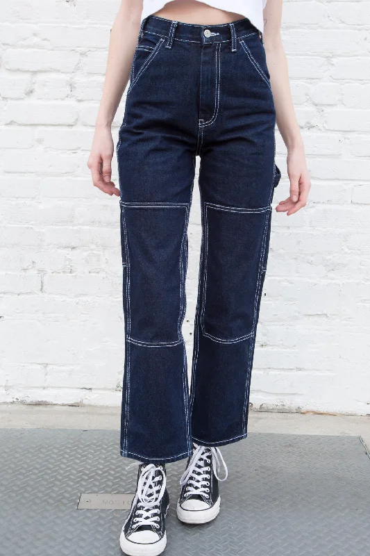 Ariana Dark Wash Painter Pants Edgy Women's Punk