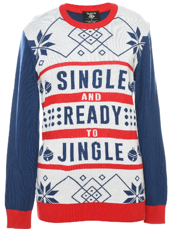 Festive Season Christmas Jumper - M Traditional Women's Wool