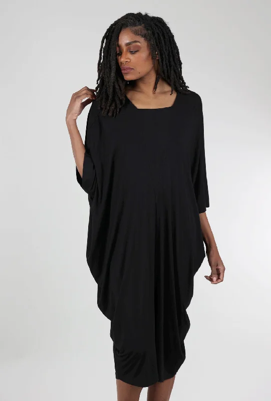 Bassi Jersey Dress, Black Scandinavian