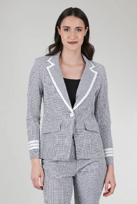 Katie Seersucker Jacket, Black Athletic Women's High - 
