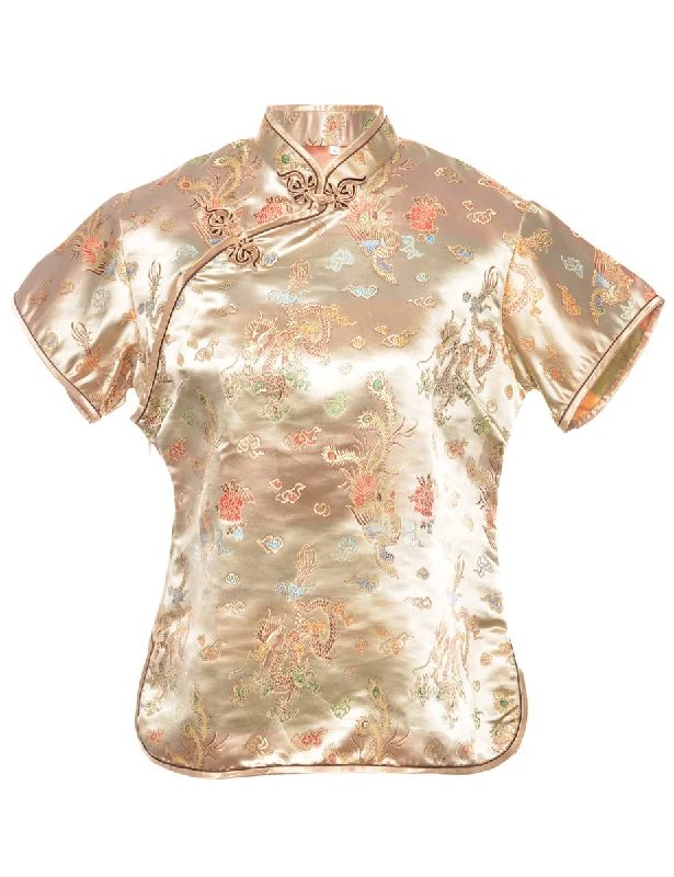 Jacquard  Evening Top - M Refined Women's Velvet