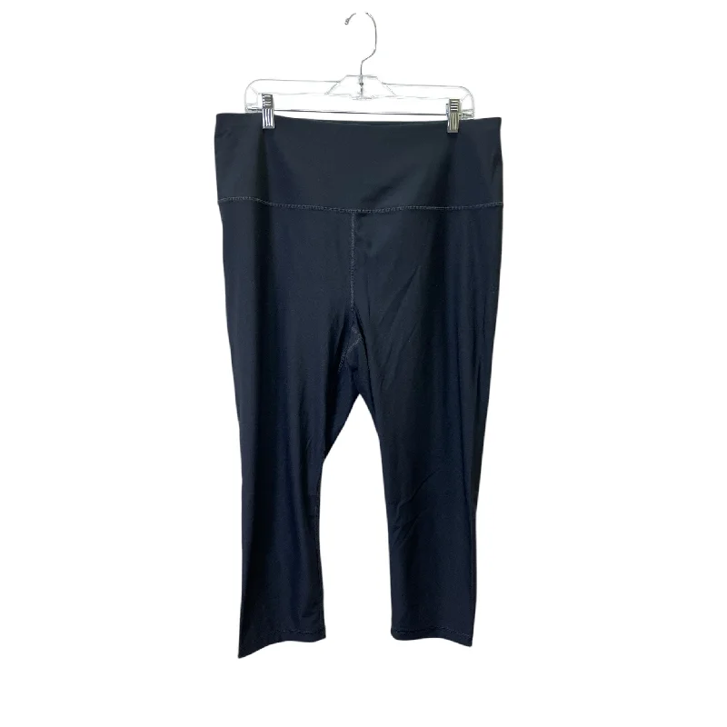 Athletic Leggings By Reebok In Black, Size:1X Edgy Women's Punk