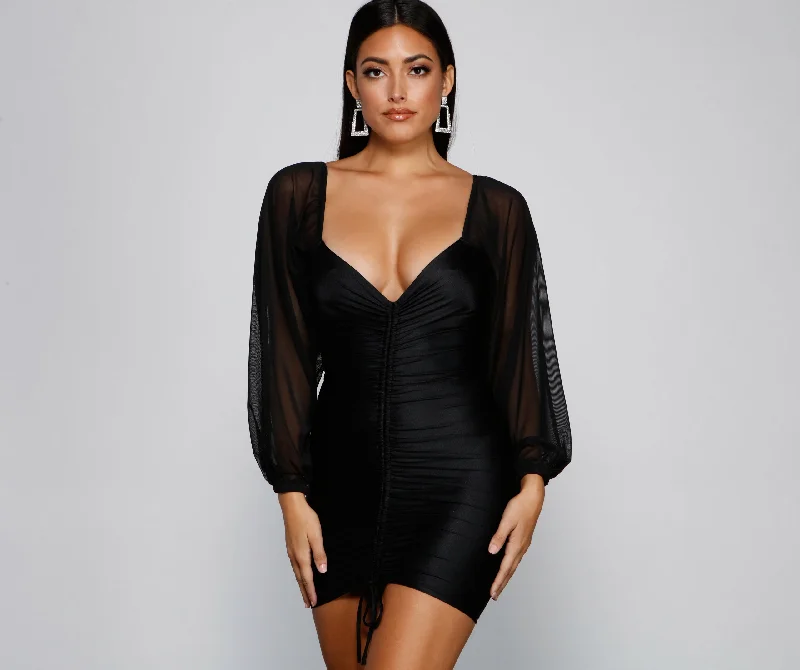 Cinched And Chic Ruched Mini Dress Scandinavian