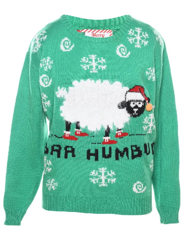 Animal Design Christmas Sweatshirt - XL Bold Women's Animal Print