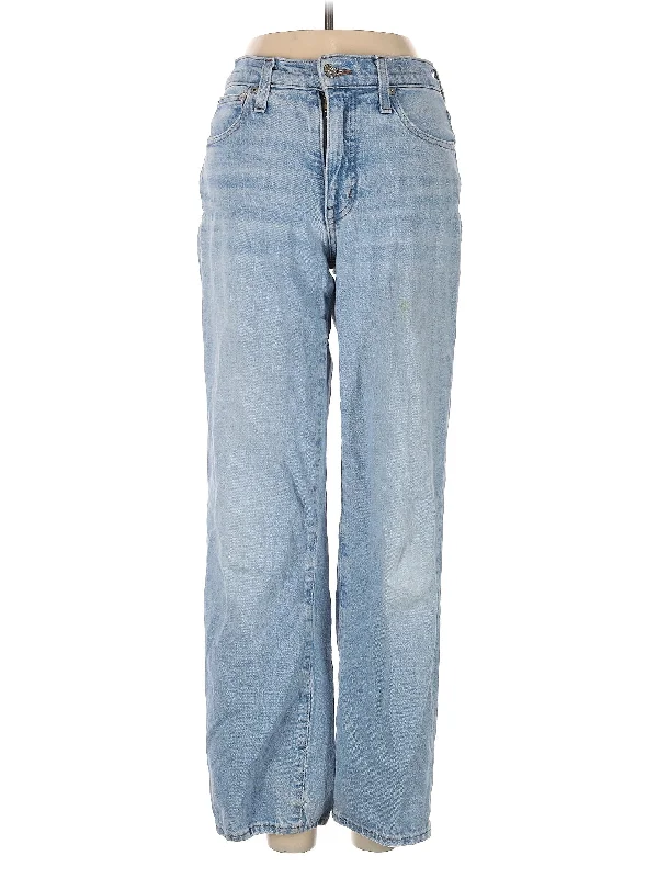 Mid-Rise Wide-leg Jeans in Light Wash Australian Beach