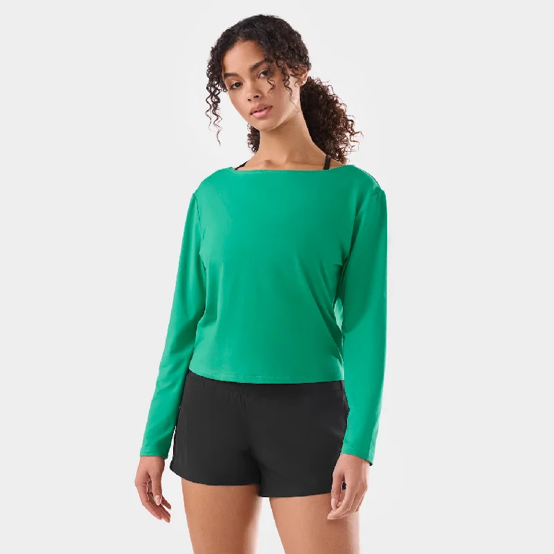 Brushed Tec Knit Long Sleeve Youthful Women's Pop