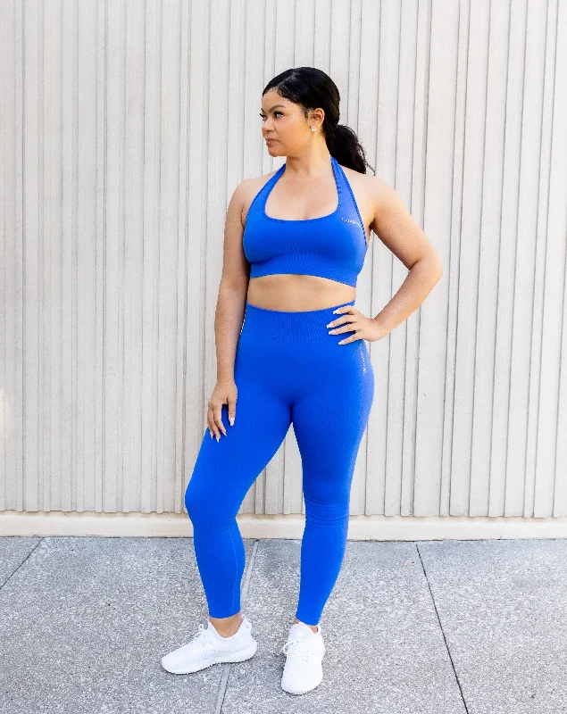 Dynamic Radiant High Wasited Blue Seamless Legging Laid - back Women's Style