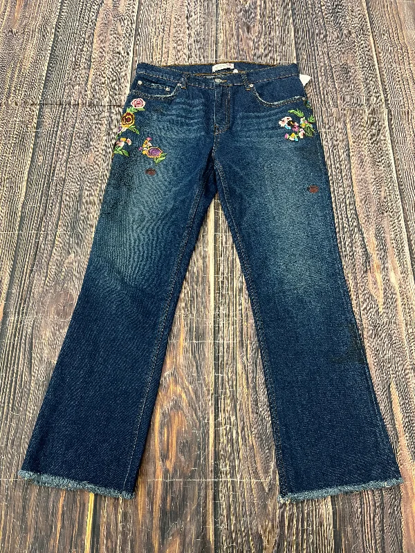 Jeans Straight By Zara In Blue Denim, Size: 6 Traditional Women's Wool
