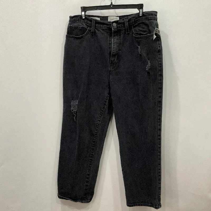 Jeans Straight By Universal Thread In Black, Size: 12 Dynamic Women's Moto