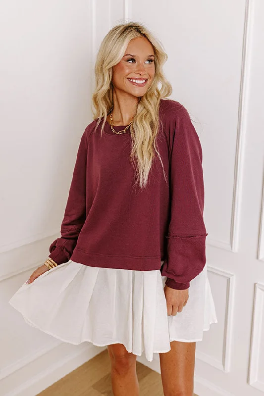 Cool Breeze Mini Dress in Mulled Wine Earthy Women's Hemp - based