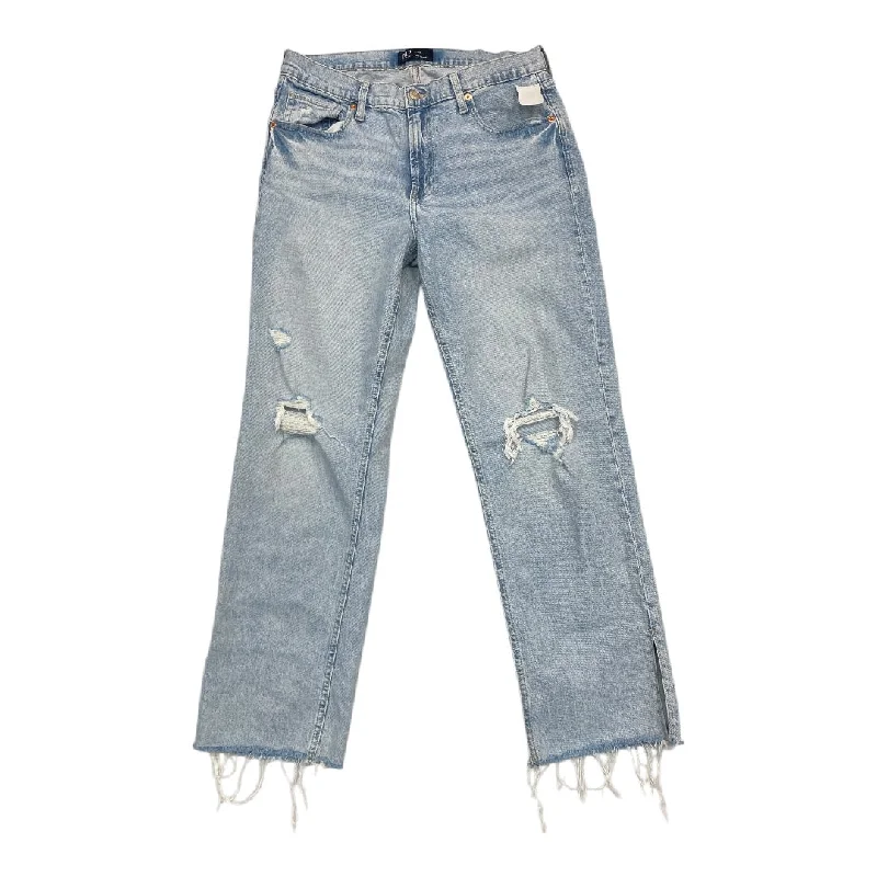 Jeans Straight By Gap In Blue Denim, Size: 10 Bohemian Women's Free