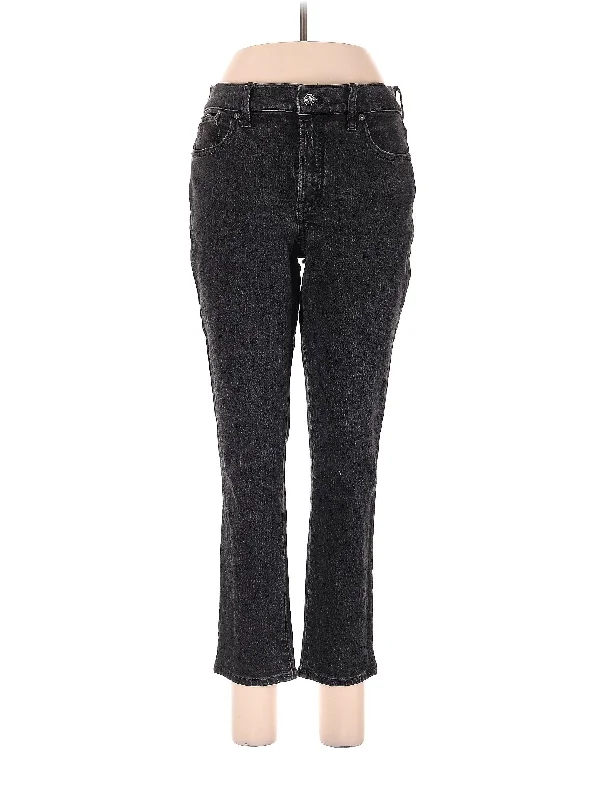 Mid-Rise Straight-leg Jeans in Dark Wash Cozy Women's Winter