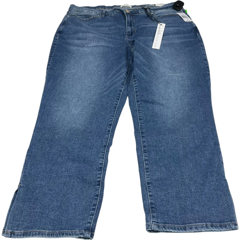 Jeans Straight By Nicole Miller In Blue Denim, Size: 18 Vintage Women's 1970S 