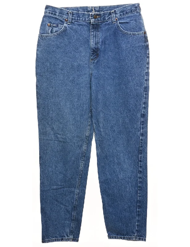 Medium Wash Classic Tapered Lee Jeans - W32 L31 Tough Women's Military - inspired