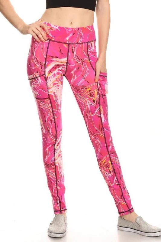 Abstract Light Streak Active Leggings Street