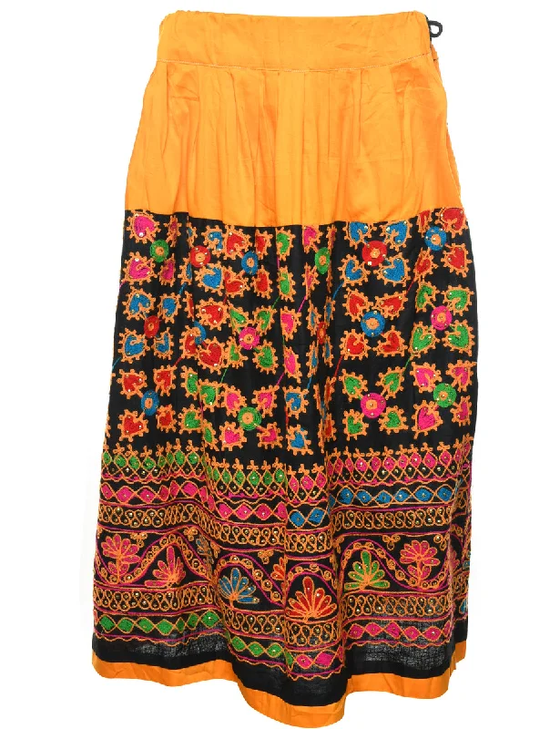 Embroidered Midi Skirt - M Rugged Women's Outdoor 
