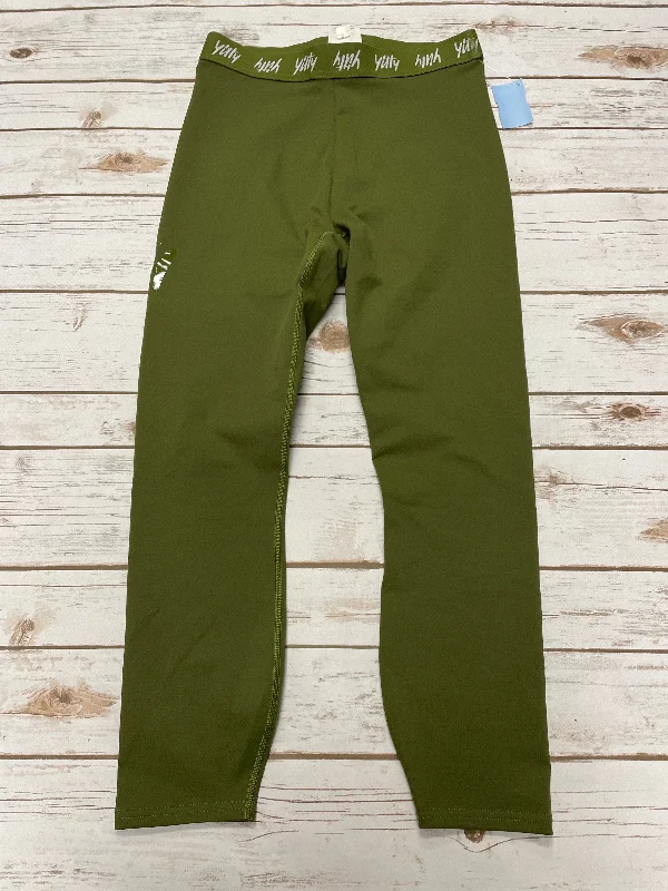 Athletic Leggings By Fabletics In Green & Grey, Size: M Practical Women's Quick - dry
