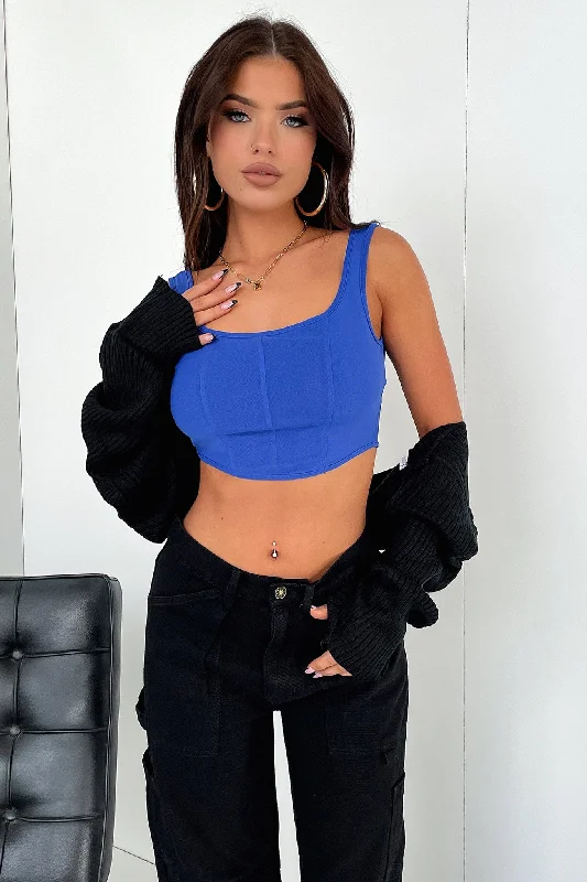 Jay Crop - Royal Blue Relaxed Women's Beachy