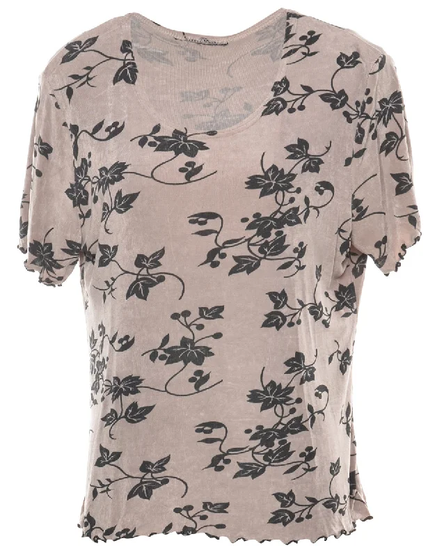 Floral Top - L Stylish Women's Tropical 