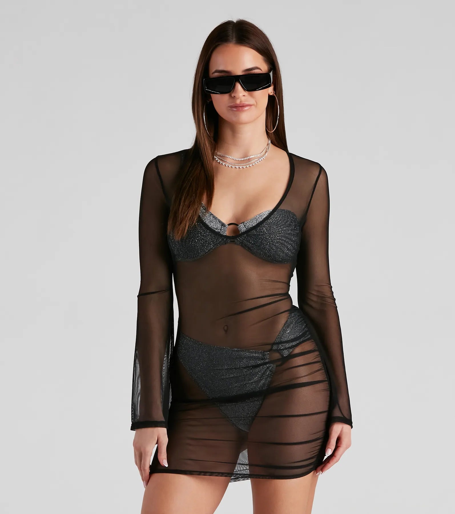 Out Of Water Mesh V-Neck Coverup Artistic Women's Avant - 