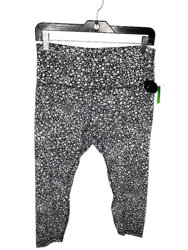 Athletic Leggings By Lululemon In Black & White, Size: 12 Casual Women's Japanese 