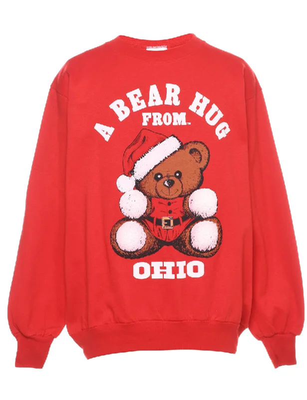 A Bear Hug From Ohio Christmas Sweatshirt - L Business