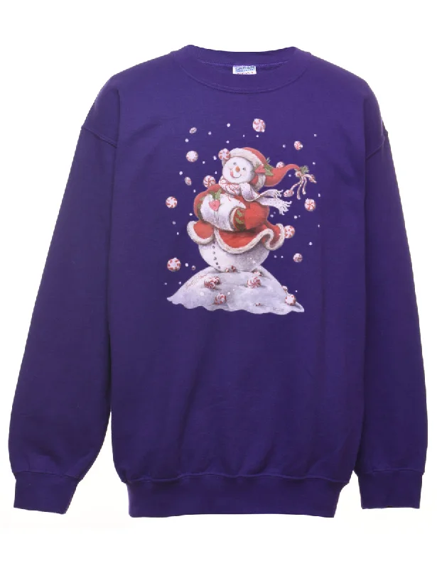 Snowman Christmas Sweatshirt - M European