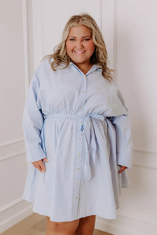 Feeling Social Button Down Mini Dress Curves Streetwear Style for 
