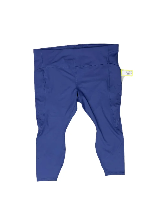 Athletic Leggings By All In Motion In Blue, Size: 3x Relaxed Women's Beachy