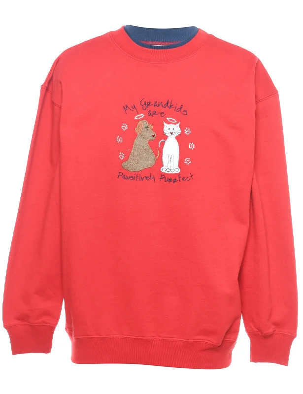 Animal Design Christmas Sweatshirt - M Dynamic Women's High - energy