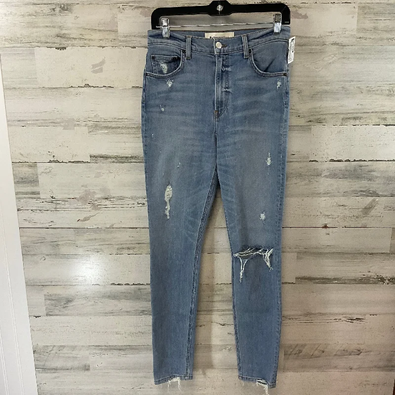 Jeans Skinny By Reformation In Blue Denim, Size: 6 Disco