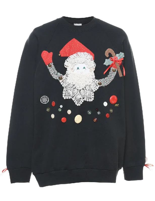 Santa Claus Christmas Sweatshirt - XL Hip Women's Urban