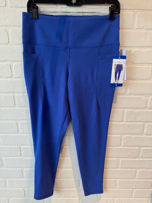 Athletic Leggings By Danskin In Blue, Size: 12 Vacation