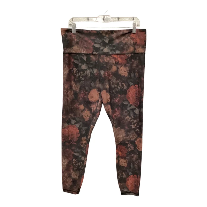 Athletic Leggings By Athleta In Floral Print, Size: Xl Refined Women's 
