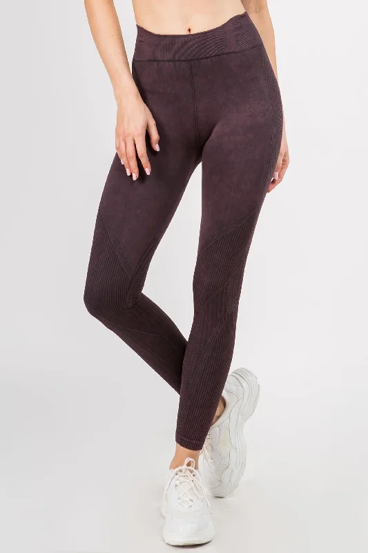 Stone Washed Moto Style Seamless Leggings Tough Women's Military - inspired