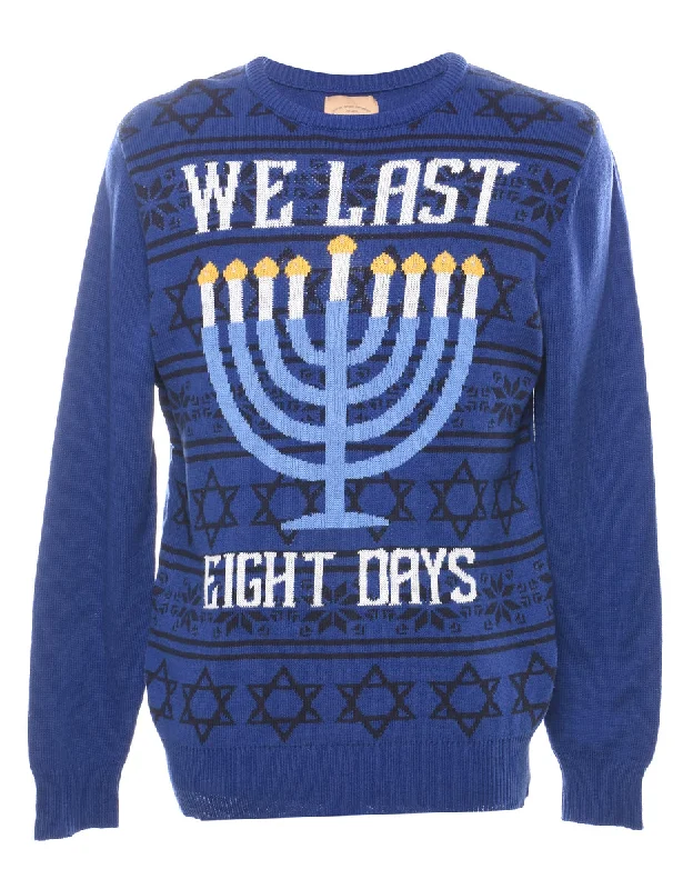 Festive Season Light Up Christmas Jumper - M Relaxed Women's Beachy