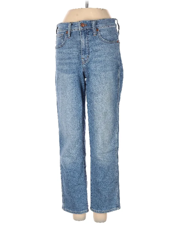 Mid-Rise Straight-leg Jeans in Light Wash Streetwear Style for 