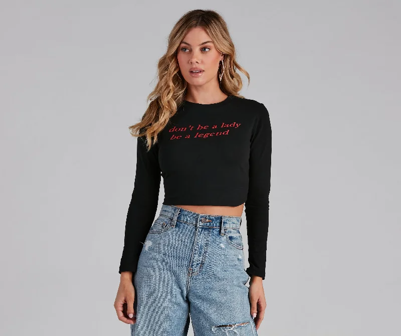 Legendary Lady Graphic Crop Tee Sharp Women's Italian