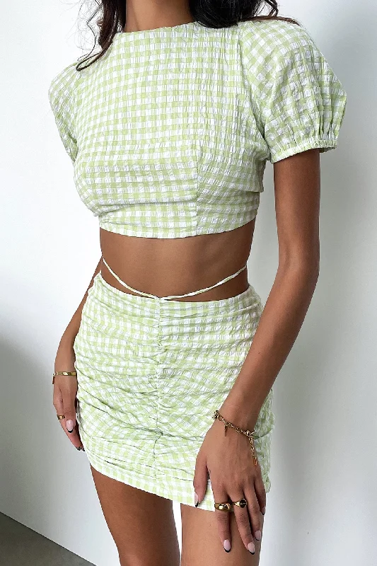 Gabby Crop - Green Confident Women's High - fashion