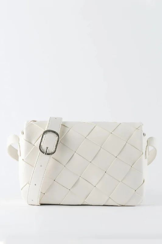 TEN TONES Azure Weave Bag White Sharp Women's Italian