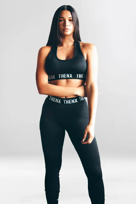 Thenx Women's Black Leggings Laid - back Women's Style